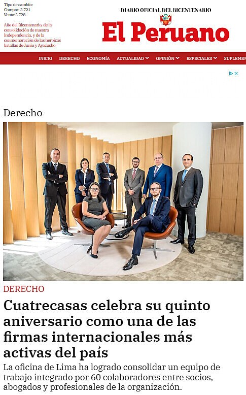 Cuatrecasas celebra su quinto aniversario como una de las firmas internacionales ms activas del pas
